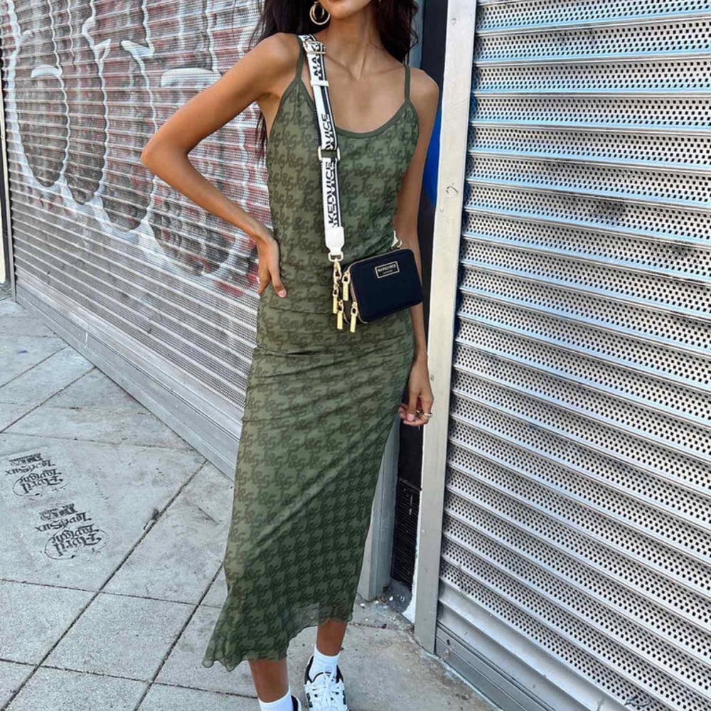Jagger & Stone Demi Mesh Maci Dress Khaki